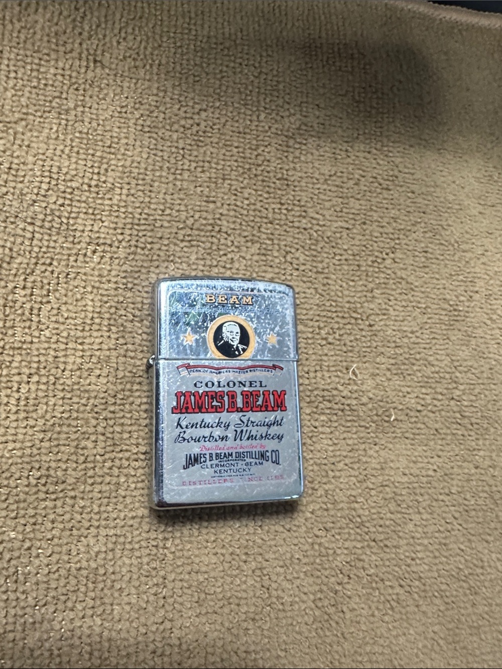 James B. Beam Silver/Tan Collector Lighter - James B. Beam